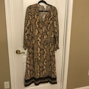 H&M snake print dress